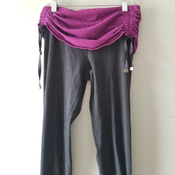 Lululemon Ruched Ribbed Fold Over Leggings 4 - Picture 2 of 12